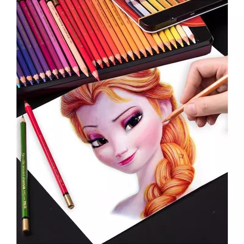 捷克酷喜乐72色彩色铅笔8色水溶性彩铅3色油性水彩铅笔送自来水