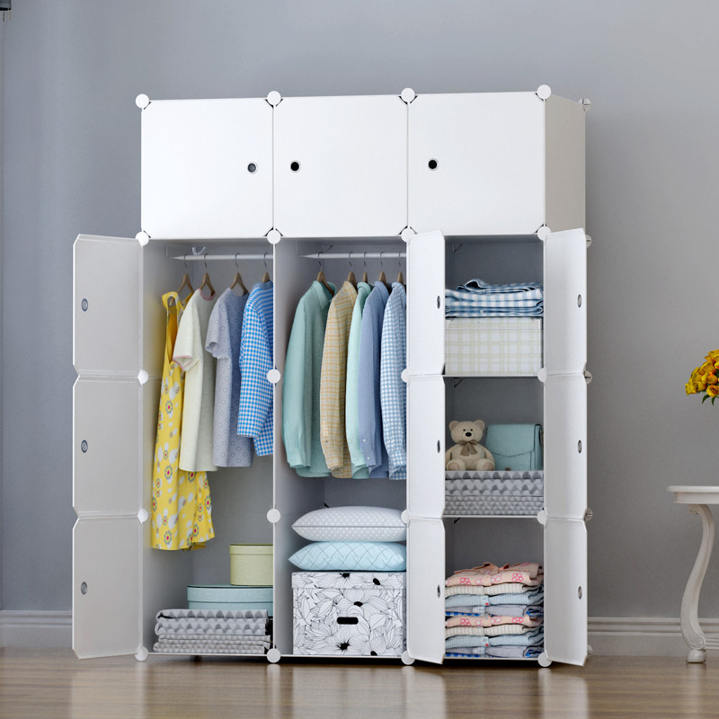 现代经济型组装塑料单人小仿实木板式布衣橱宿舍柜子,住宅家具,独立衣柜,淘宝优惠券,粉丝福利购,淘宝优惠卷