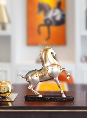 唐马摆件工艺品客厅酒柜装饰家居书房办公室桌面创意摆设开业礼品