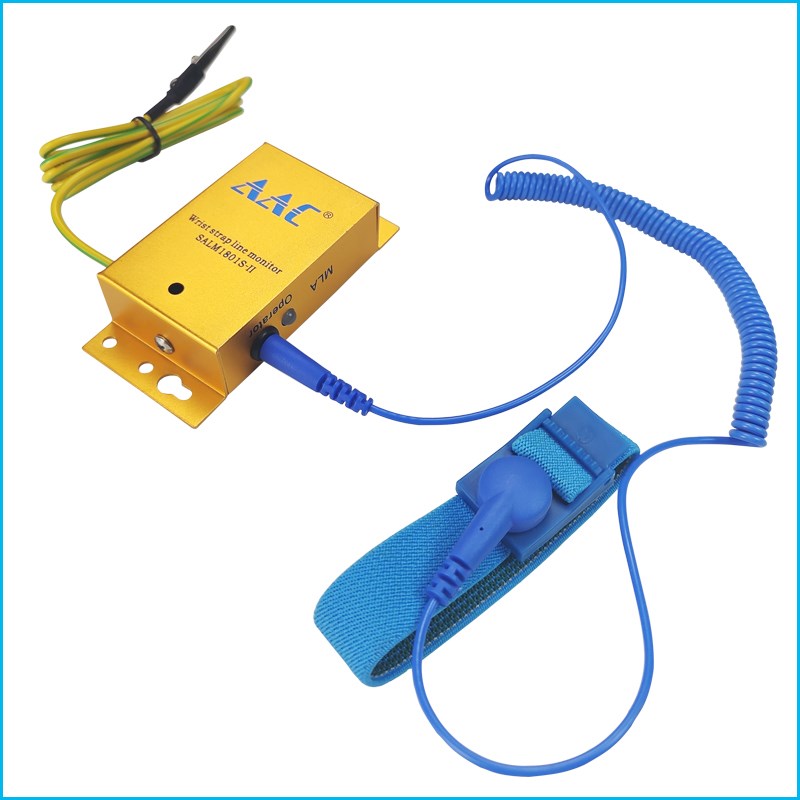 AAC静电手环报警器SALM1801S-II自动开关 单工位防静电手腕带在线
