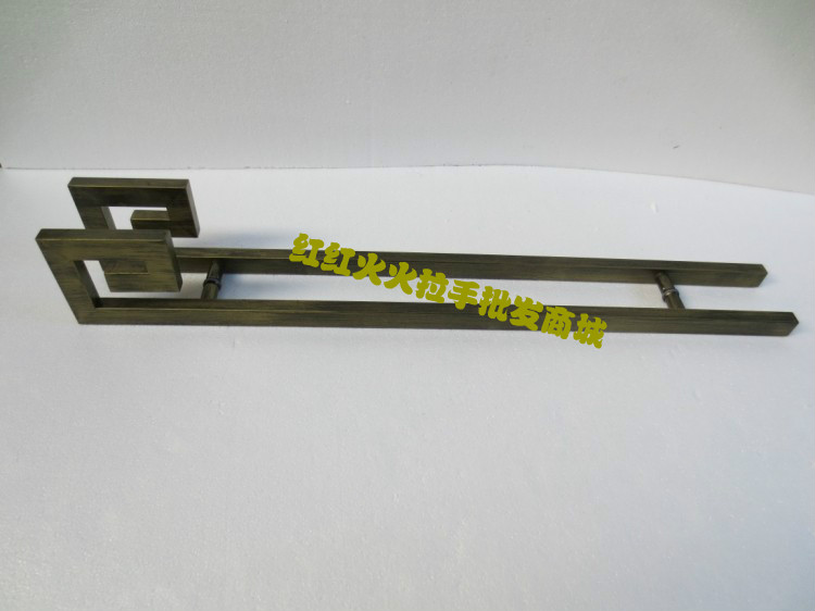 玻璃门拉手仿青古铜方管木门把手不锈钢现代KTV包厢大门欧式把手