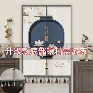 2024年厨房帘子卫生间布帘装 门帘家用免打孔卧室隔断帘新款 饰半帘