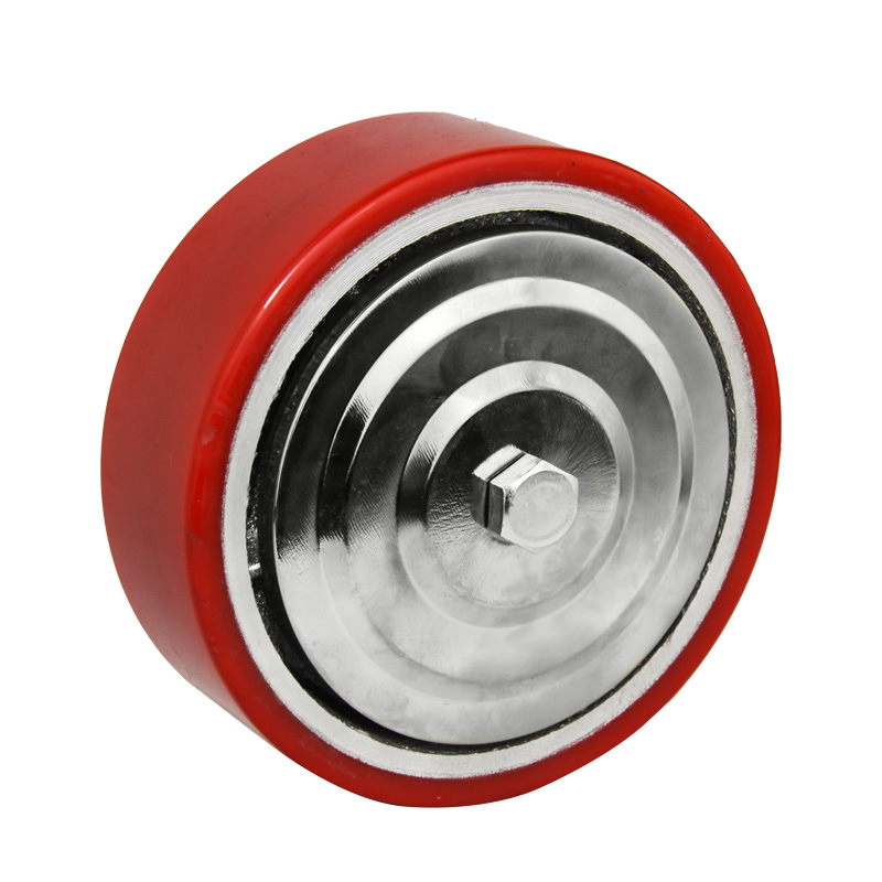 林春4系6寸重型双轴铁芯PU刹车万向轮承载410KG脚轮4-6WJT51-SC1