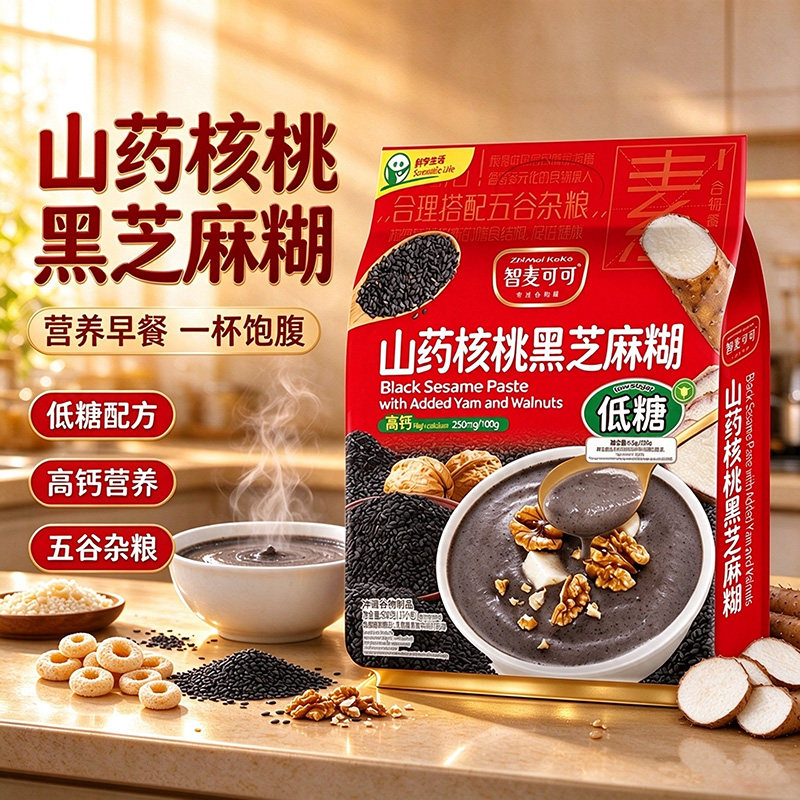 低糖山药核桃黑芝麻糊