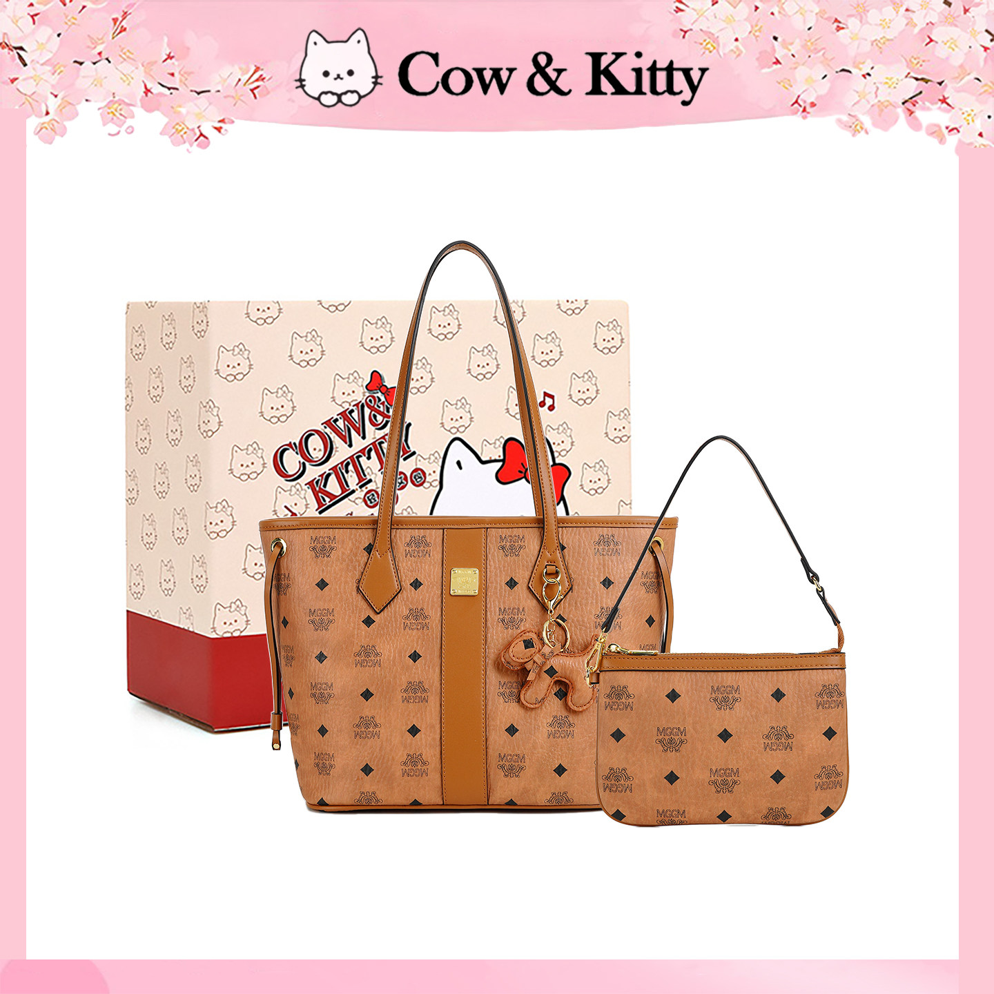 Cow&Kitty大学生上课通勤包包女式2025新款轻奢小众高级感托特包