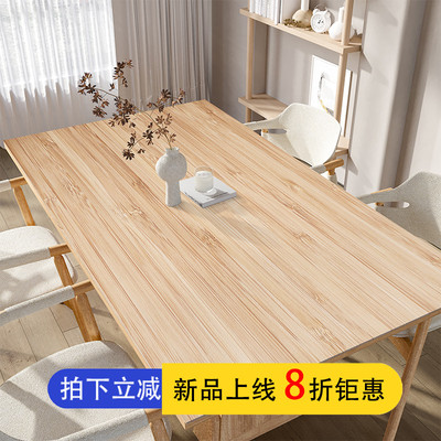 原木色桌垫仿木纹拍摄桌布防水防油pvc皮革高级感餐桌布茶几台布