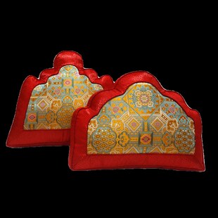 宫廷元宝靠垫罗汉床扇形大抱枕沙发靠背靠山定制祥云莲靠包