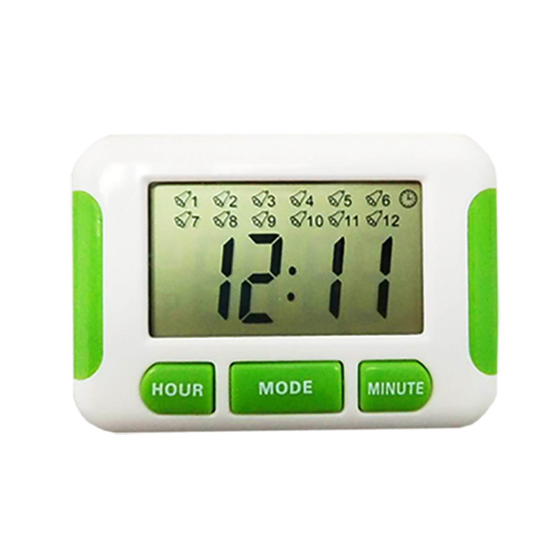 带时钟多组闹铃定时闹钟组闹铃带器电子钟学生用静音迷你