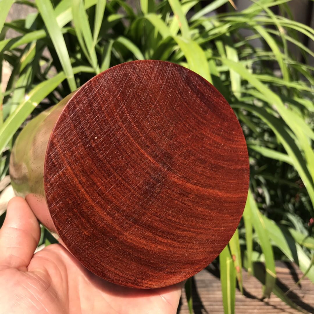 红木笔筒15x10缅甸花梨木实木笔架书房摆件缅花文房四宝桌面收纳