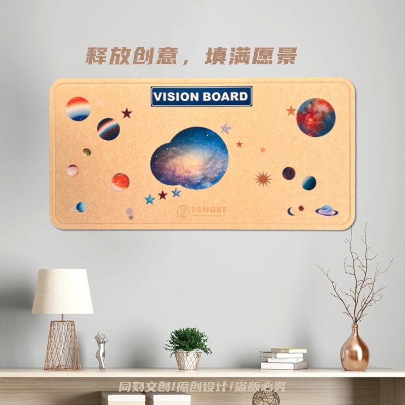 愿景板素材装照片墙免打孔毛毡板in装饰创意