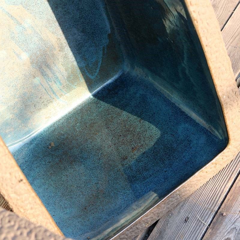 百慕森家用长方形紫砂陶瓷花盆大号养睡碗莲荷花盆乌龟缸马槽盆