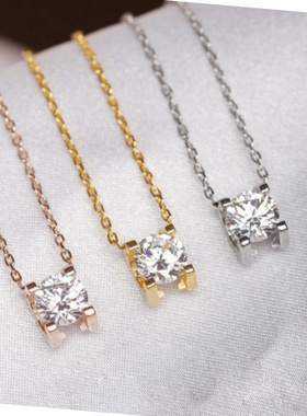 轻奢四爪单钻金色玫瑰锁骨链