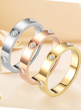 新款气质轻奢电镀可调满钻女戒