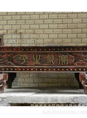 供应长方平口铁香炉寺庙大香炉厂家直销长方形铜铁香炉