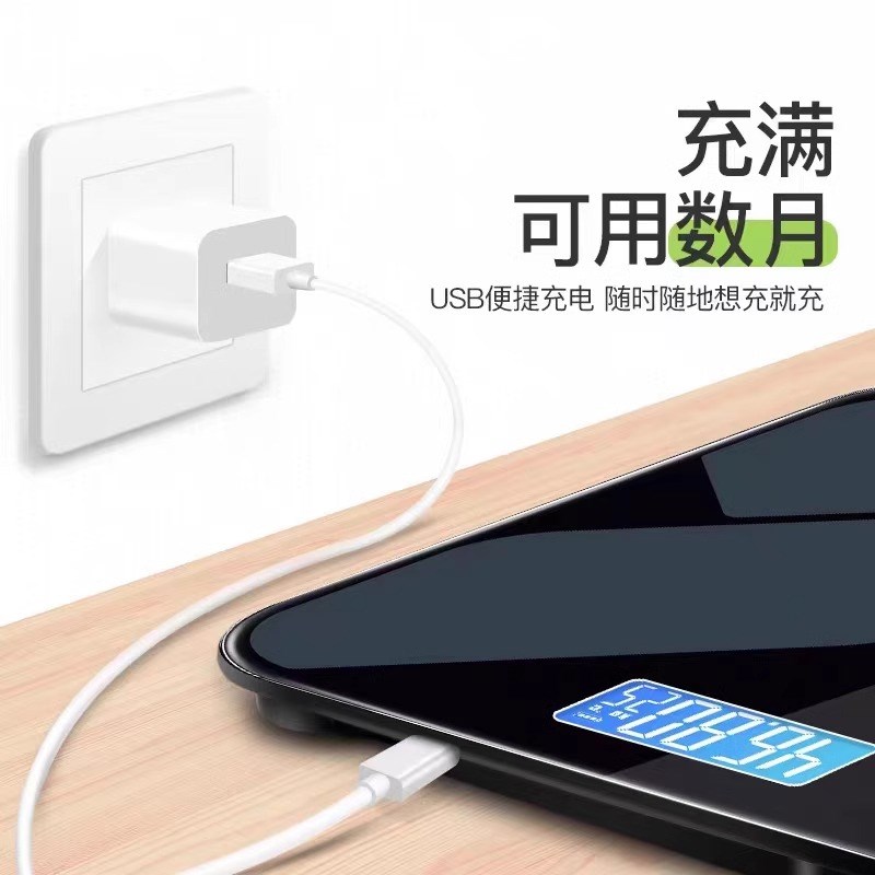 德系电子秤体重秤家用精准人体秤高精度体重计小型耐用2024新款称