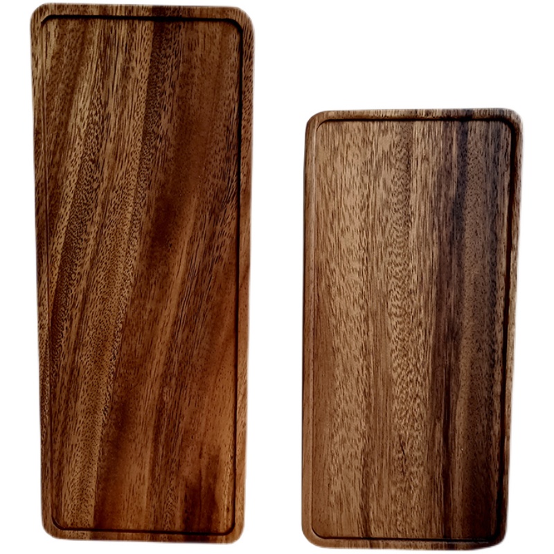 胡桃木珠宝首饰盘复古置物盘家用客厅零食桌面玄关长方形饰品托盘