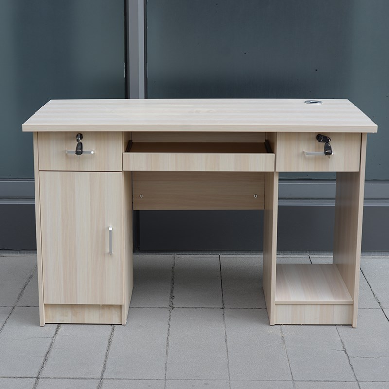 职员办公桌办公室工位1米2/1米电脑桌台式带抽屉现代单人写字台