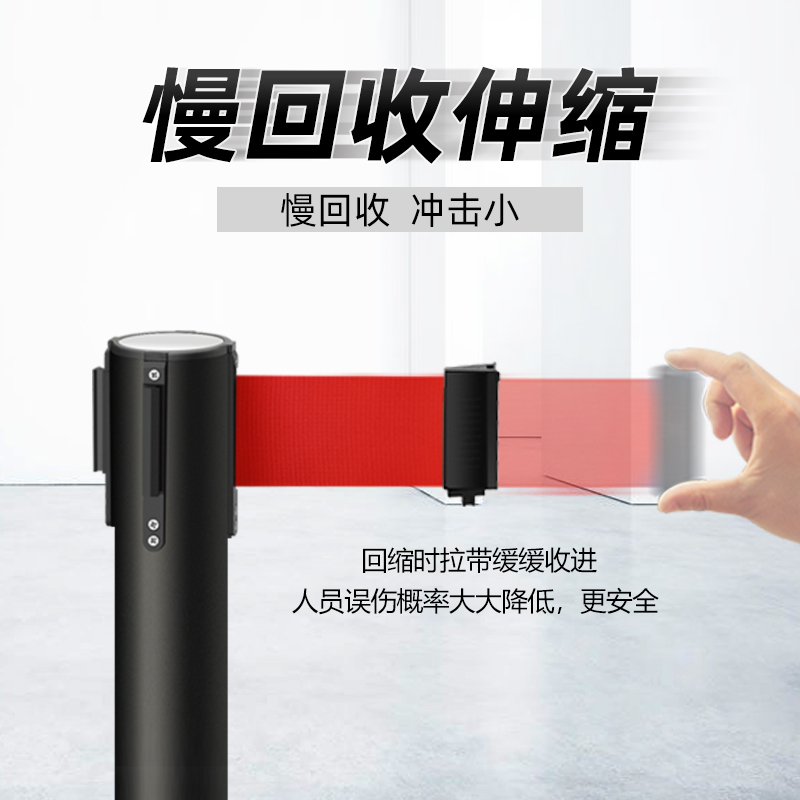 创宾一米线伸缩带栏杆排队隔离柱银行不锈钢商场警戒线安全护围栏