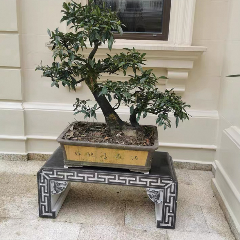 仿古庭院石花架石雕盆景台石头底座摆件石桌石凳子石条案青石供桌
