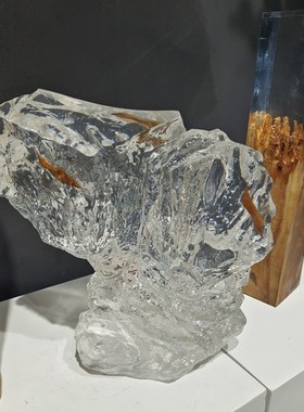 现代创意铂晶树脂艺术雕塑水晶玄关装饰品家具