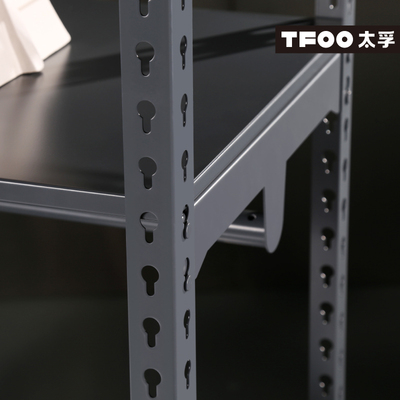 太孚FOO 带挂衣杆小货架 带轮子灰色陈列架 四层金属架子