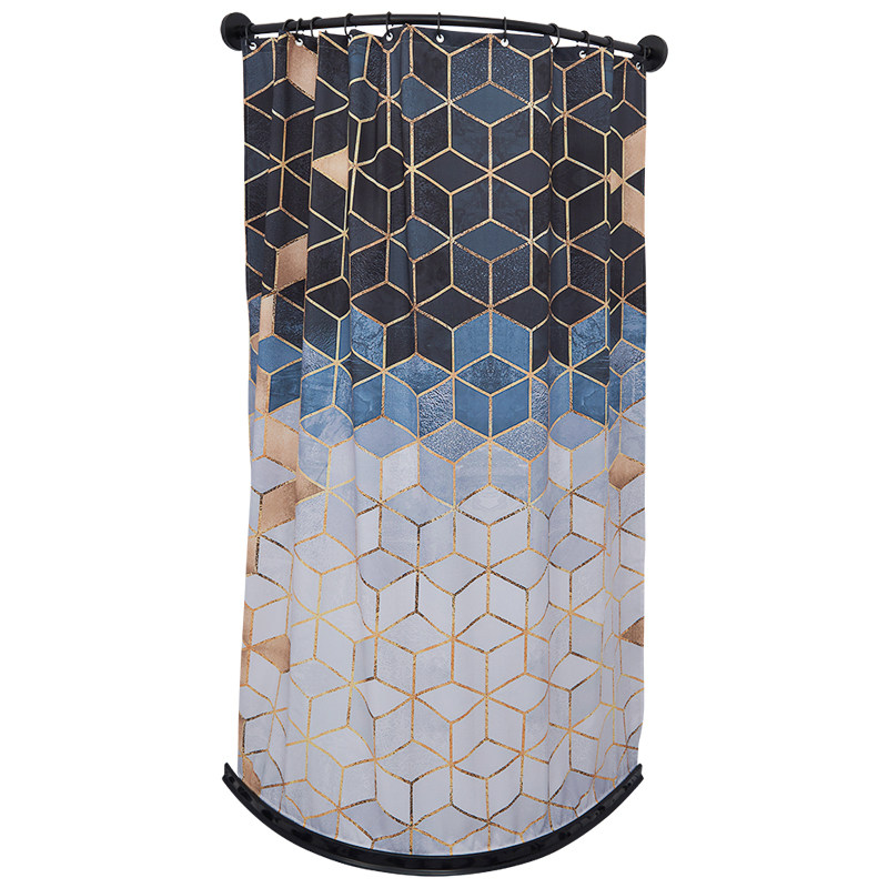 磁性浴帘装免打孔弧形L杆高档浴室干湿分离 送地垫,家庭/个人清洁工具,浴帘,淘宝优惠券,粉丝福利购,淘宝优惠卷