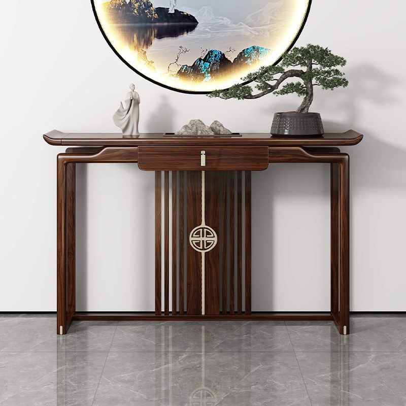 新玄关桌乌金木玄关台客厅入户门供桌靠墙超窄条案实木玄关柜,住宅家具,玄关台,淘宝优惠券,粉丝福利购,淘宝优惠卷