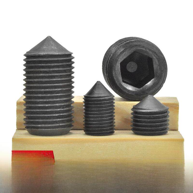 等级12.9尖细螺纹紧固定顶丝无头锥端六角形机计量螺钉M6M8*1M12M