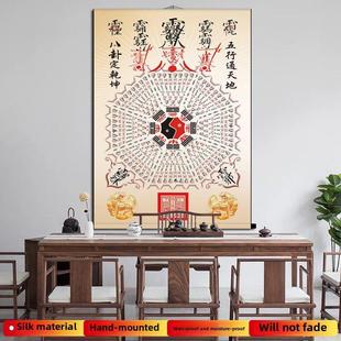 五行八卦画卷挂画金木水火土测量传统文化装饰画绢本不褪色