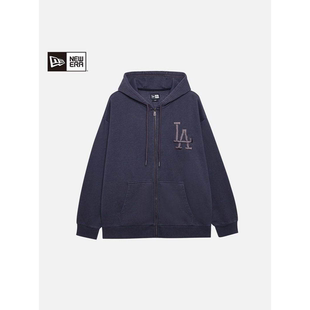 New Era纽亦华秋冬新款MLB拉链卫衣情侣连帽外套加绒宽松14177705
