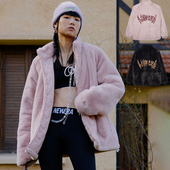 NewEra纽亦华男女棉服外套兔毛豹纹刺绣夹棉运动棉衣13350845