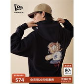 MLB美式 New Era纽亦华秋冬新款 连帽卫衣重磅上衣纯棉棒球男女复古