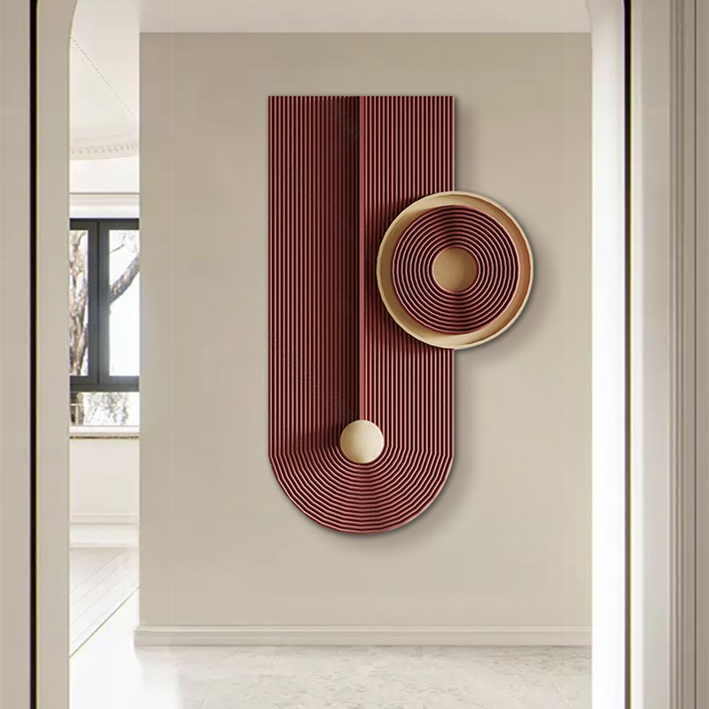 现代意式极简客厅装饰画d立体浮雕玄关走廊过道壁画餐厅挂画