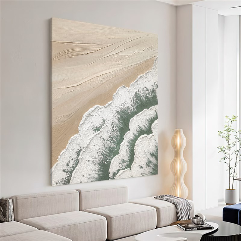 《温柔延绵》现代简约玄关抽象挂画极简风酒店大幅落地客厅装饰画