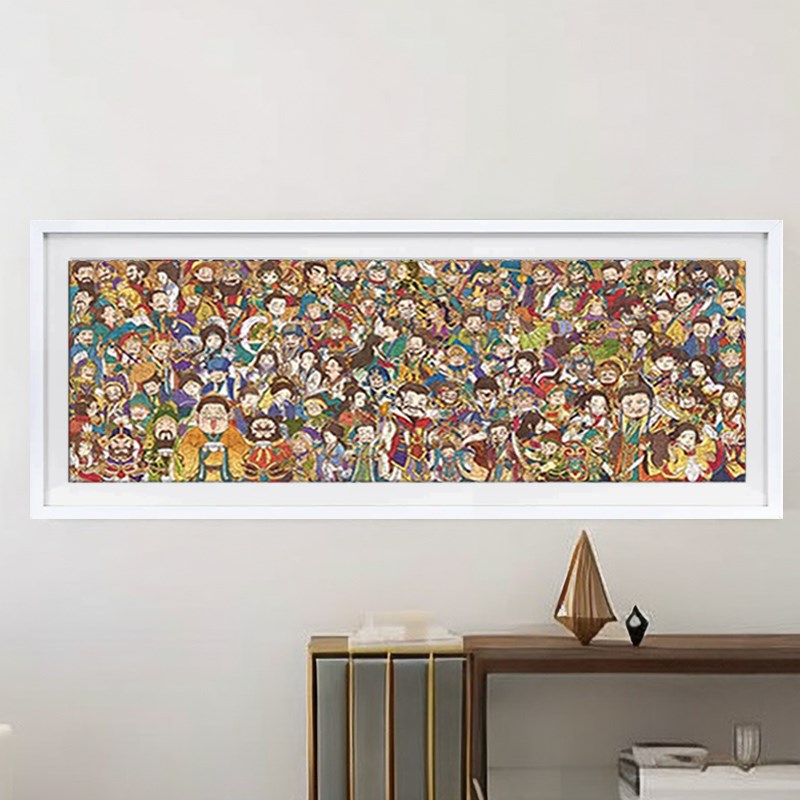 四大名著拼图裱框1000片99*挂墙100*红楼梦长款实木拼图相框