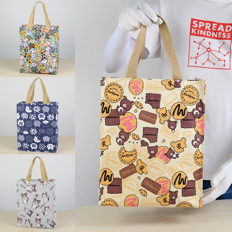 大号防水补习袋帆布手提档案袋资料册收纳袋学生补课本拎书袋卡通