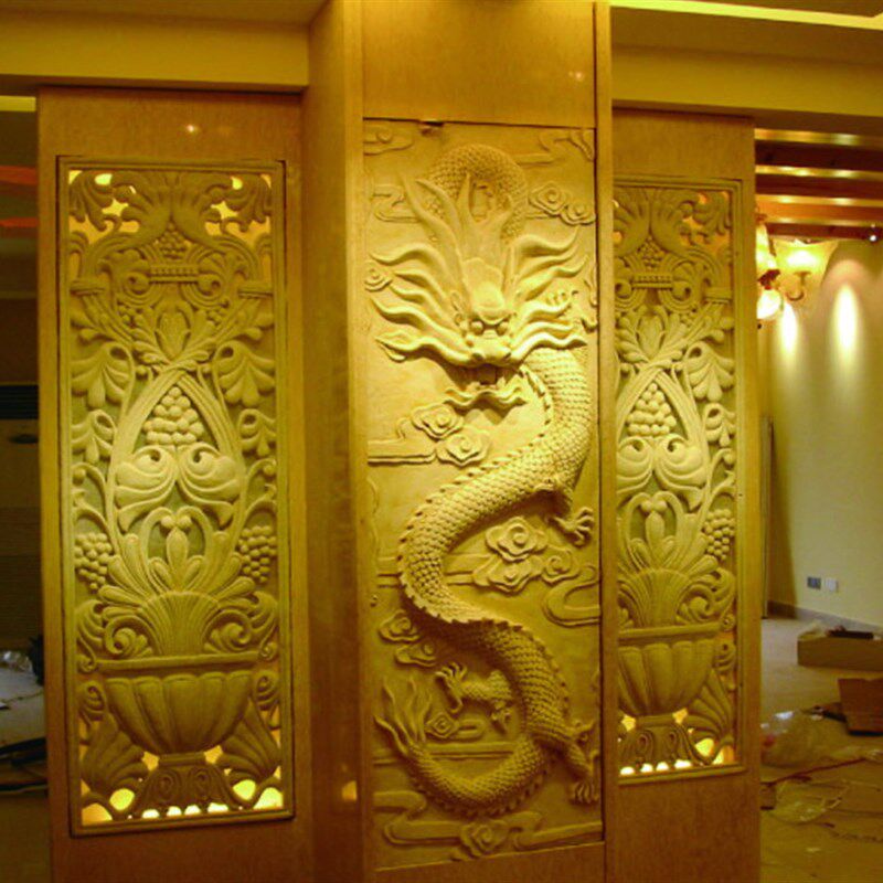 砂岩浮雕沙岩雕刻画砂岩背景墙砖玻璃钢酒店浮雕壁画锦绣前程