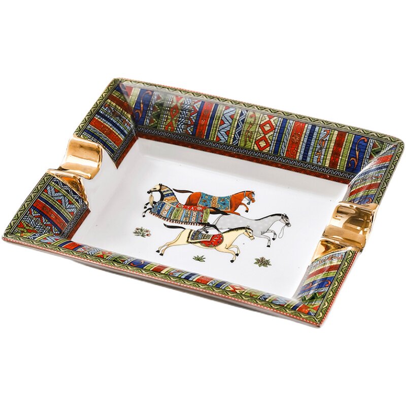 欧式烟灰缸陶瓷客厅档奢华大号个性雪茄烟缸潮流