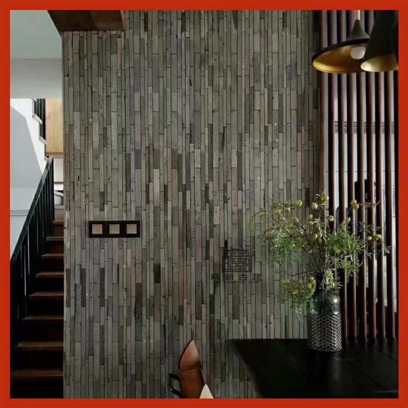 赤贫风 青砖红砖肌理马赛 网砖片老红砖条复古背景吧台墙壁砖