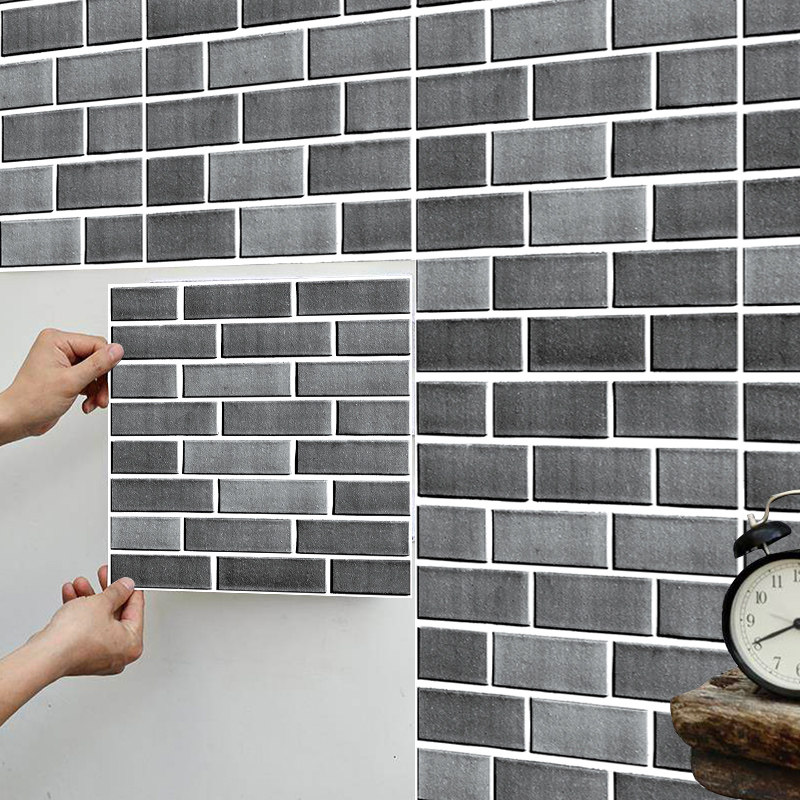 壁纸自粘D立体壁防水防潮防霉加厚客厅背景墙砖纹卧室壁纸装饰