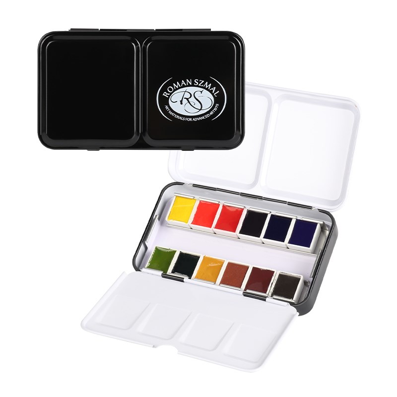 波兰RS固体水彩12色24色36色套装 字院级大师级专业美术便携带学