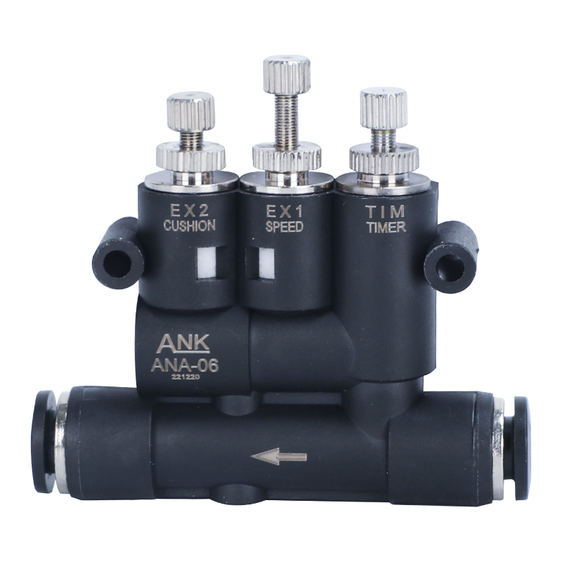ANA-06/08/10缓冲接头外置式SA-06/10可调气缓冲气缸速度调节流阀