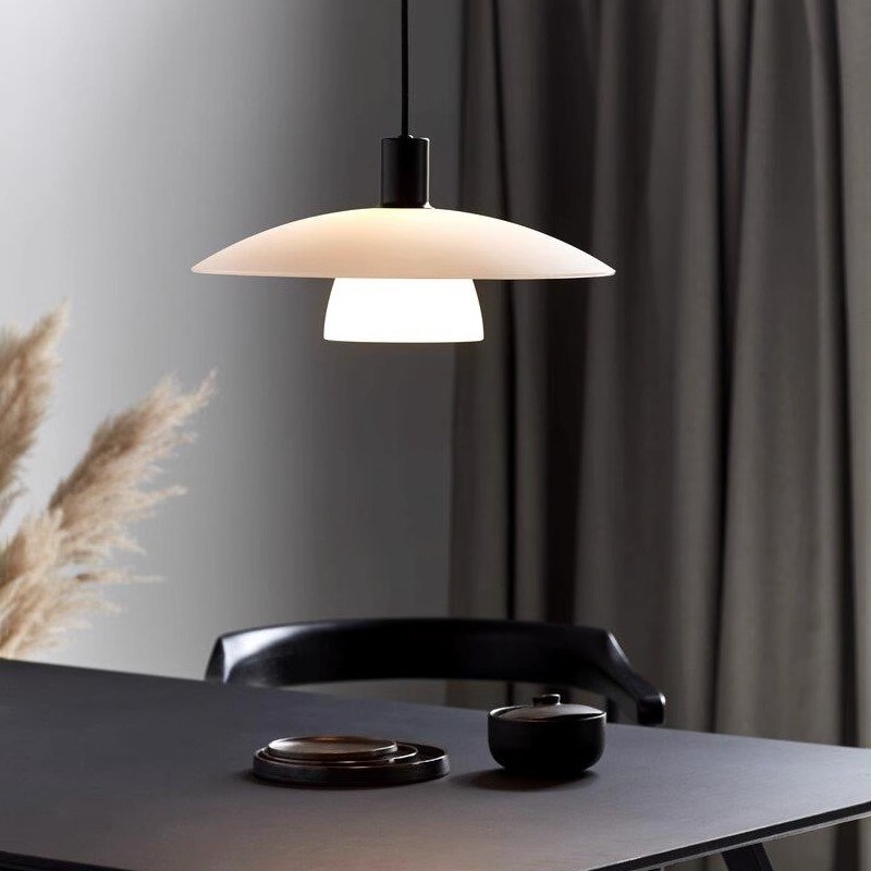 玻璃餐厅吊灯极简创意个性床头侘寂风民宿咖啡厅吧台餐桌饭厅吊灯