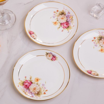 火锅蘸料碟小料碟味碟陶瓷蝶子盘家用菜碟三寸3英寸调料碟子磁盘