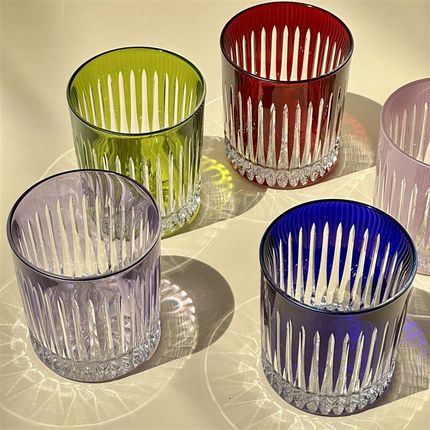 边集EDITOR 波兰Julia彩色水晶酒杯手工切割水杯礼盒高级小众