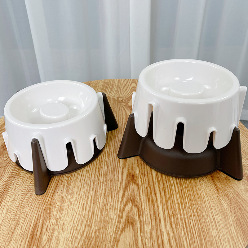 慢食碗狗猫保护颈椎猫碗狗碗小型犬宠物食盆狗狗防打翻护颈饭盆