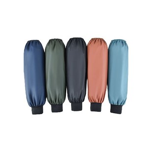 加长罗口皮套袖防水防油袖套成人男工作女厨房袖头劳保皮革PU护袖