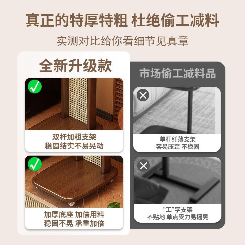 中古风可移动边几家用客厅沙发边小桌子小户型非实木高级感小茶几,住宅家具,移动边几/推车,淘宝优惠券,粉丝福利购,淘宝优惠卷