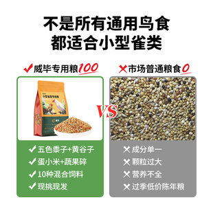 威毕珍珠鸟专用鸟粮文鸟混合鸟食十姐妹七彩鹦鹉麻雀营养雏鸟饲料
