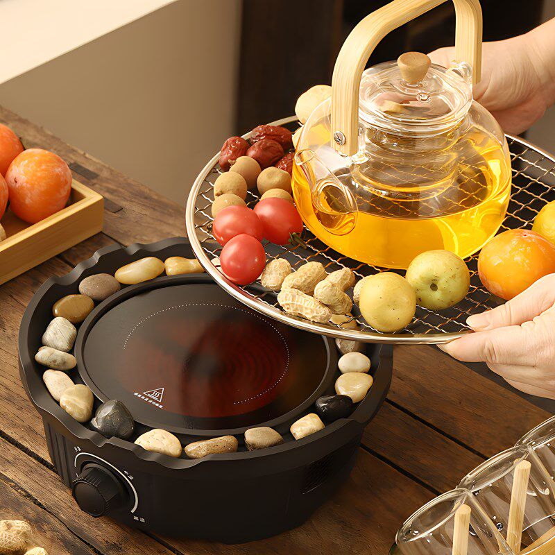围炉煮茶器具室内烤火炉套装2024新款电陶炉煮茶器全套玻璃煮茶壶,厨房电器,电茶炉/煮茶器/茶饮机,淘宝优惠券,粉丝福利购,淘宝优惠卷